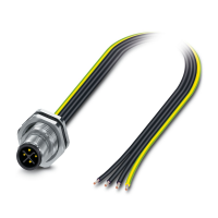 SACC-DSI-M12MSS-4P-M16XL/0,5PE Device connector rear mounting
