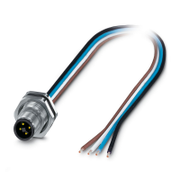 SACC-DSI-M12MST-4P-M16XL/0,5 Device connector rear mounting