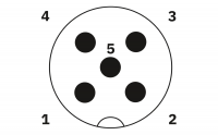SACC-DSI-MS-5CON-M16/0,5-18AWG Device connector rear mounting