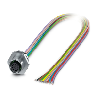 SACC-E-M12FS-12P-M16XL/0,5 Device connector front mounting