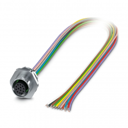 SACC-E-M12FS-12P-M16XL/0,5 Device connector front mounting