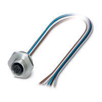 SACC-E-M12FS-5CON-M20/0,5 VA Prietaiso jungties priekinis tvirtinimas