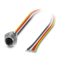 SACC-E-M12FSS-3PE-M16XL/0,5-US Device connector front mounting