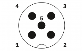 SACC-E-M12MS-5CON-M16/1,5 VA Device connector front mounting