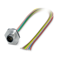 SACC-E-M12MS-8CON-M20/0,5 VAX Device connector front mounting