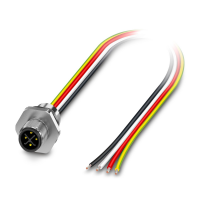 SACC-E-M12MSS-3PE-M16XL/0,5-US Device connector front mounting