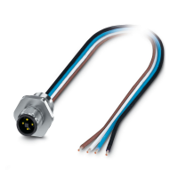 SACC-E-M12MST-4P-M16XL/0,5 Device connector front mounting
