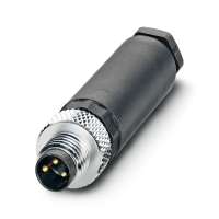 SACC-M 8MS-3CON-M-SWjungtis (kištukas) tiesi, metalo sriegis, 3pin/48VAC/60VDC/4A, M8/A-koduotė, kabeliui Ø3,5..5 *
