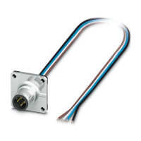 SACC-SQ-M12MS-4CON-25F/0,5 Device connector front mounting