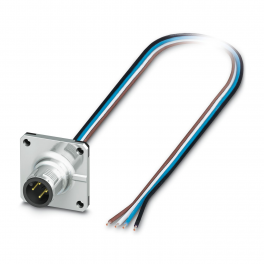 SACC-SQ-M12MS-4CON-25F/0,5 Device connector front mounting