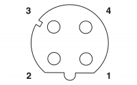 SACCBP-M12FSD-4P-M16/3,03-93E Device connector rear mounting