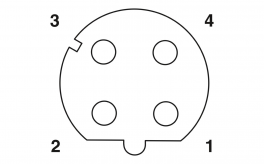 SACCBP-M12FSD-4P-M16/3,03-93E Device connector rear mounting