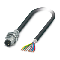 SACCBP-MS-8CON-M16/1,0-PUR SCOX Device connector rear mounting