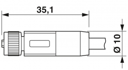 SPE-T1- 0,5-99B/M8FSF Network cable