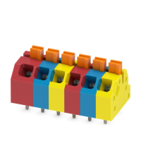 SPTAF 1/ 6-3,5-EL MC:RD,BU,YE PCB gnybtų blokas