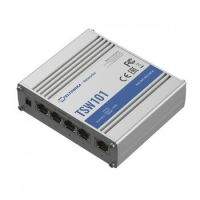 TSW101 pramoninis nekonfigūruojamas šakotuvas (switch), 5 x LAN 10/100 Mbps, tarp jų 4x POE+ 802.3af, 802.3at, PROFINET Enabled