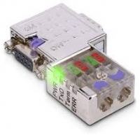 VIPA 972‑0DP10 PROFIBUS jungtis 90° su LED diagnostika, su PG įėjimu