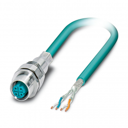 VS-M12FSEC-OE-93E-LI/0,5 Device connector front mounting