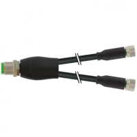 Y-Distributor M12 male / M8 female 0° A-cod. 3m cable
